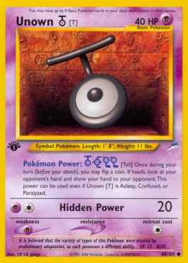 Unown - Neo Destiny #88/105
