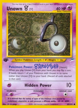 Unown - Neo Destiny #89/105