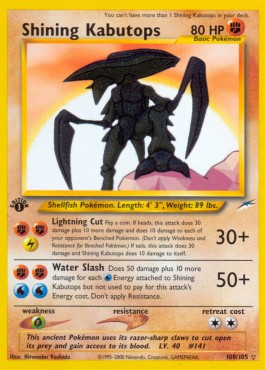Shining Kabutops Neo Destiny #108/105