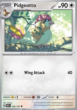 Pidgeotto - Obsidian Flames #163/197