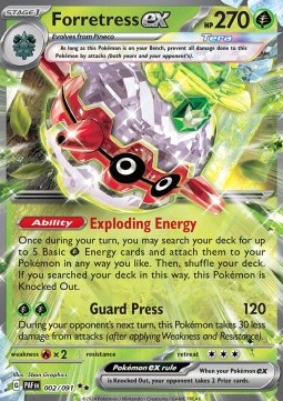 Forretress ex - Paldean Fates #002/91