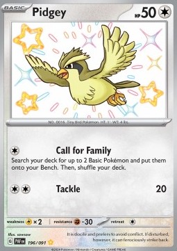 Pidgey - Paldean Fates #196/91