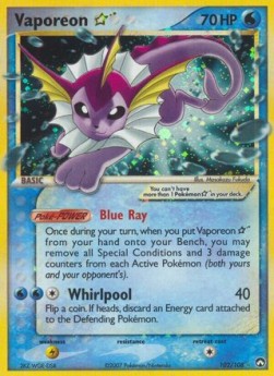 Vaporeon Gold Star EX Power Keepers #102