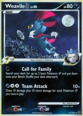 Weavile Lv.48 Platinum #17/127