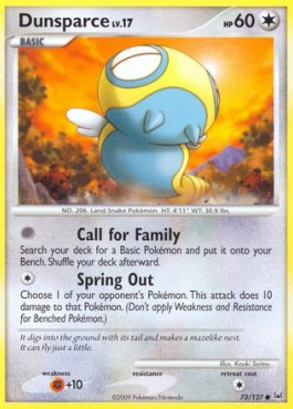 Dunsparce Lv.17 Platinum #73/127