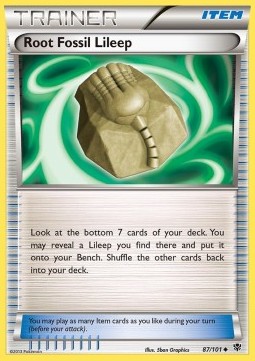 Root Fossil Lileep Plasma Blast #87/101