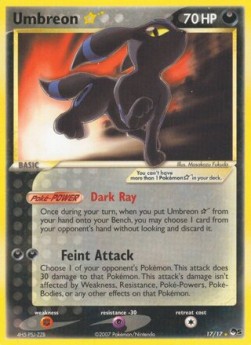 Umbreon Gold Star POP Series 5 #17/17