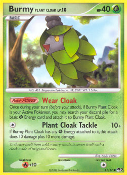 Burmy Plant Cloak Lv.10 POP Series 7 #11/17