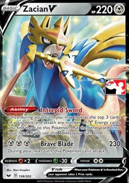 Zacian V Play! Pokémon Prize Pack Series One #138