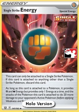 Single Strike Energy Play! Pokémon Prize Pack Series One #141