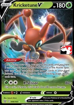 Kricketune V Play! Pokémon Prize Pack Series Two #006