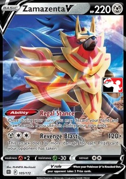 Zamazenta V Play! Pokémon Prize Pack Series Two #105
