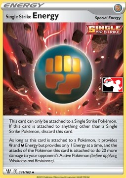 Single Strike Energy Play! Pokémon Prize Pack Series Two #141