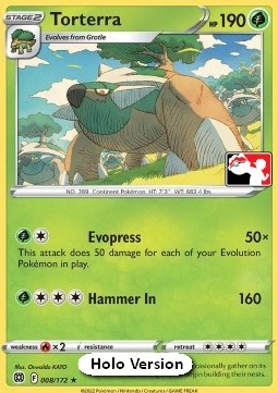 Torterra Play! Pokémon Prize Pack Series Two #008