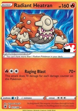 Radiant Heatran Play! Pokémon Prize Pack Series Three #027