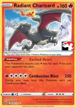 Radiant Charizard Play! Pokémon Prize Pack Series Three #020