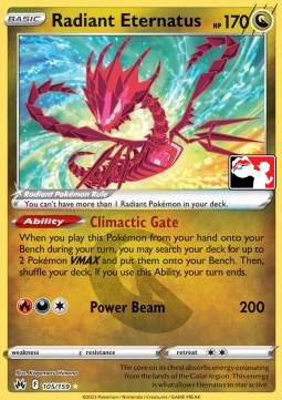 Radiant Eternatus Play! Pokémon Prize Pack Series Three #105