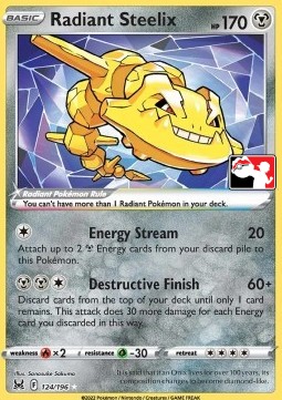 Radiant Steelix Play! Pokémon Prize Pack Series Three #124