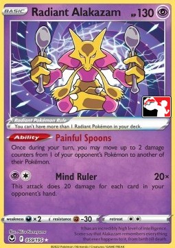 Radiant Alakazam Play! Pokémon Prize Pack Series Three #059