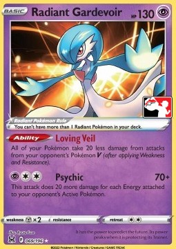 Radiant Gardevoir Play! Pokémon Prize Pack Series Three #069