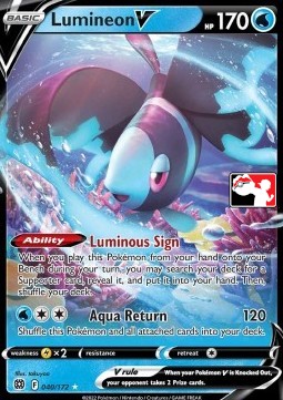 Lumineon V Play! Pokémon Prize Pack Series Three #040