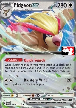 Pidgeot ex Play! Pokémon Prize Pack Series Four #164