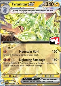 Tyranitar ex Play! Pokémon Prize Pack Series Four #066