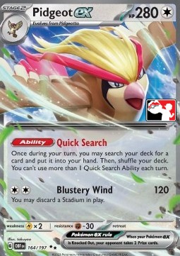 Pidgeot ex Play! Pokémon Prize Pack Series Five #164