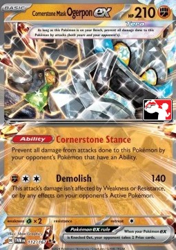 Cornerstone Mask Ogerpon ex Play! Pokémon Prize Pack Series Six #112