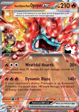 Hearthflame Mask Ogerpon ex Play! Pokémon Prize Pack Series Six #040