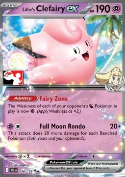 Lillie's Clefairy ex Play! Pokémon Prize Pack Series Seven #056
