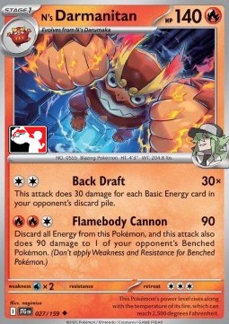 N's Darmanitan Play! Pokémon Prize Pack Series Seven #027