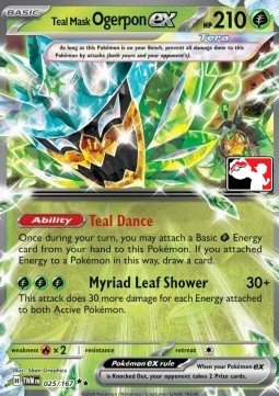 Teal Mask Ogerpon ex Play! Pokémon Prize Pack Series Seven #025