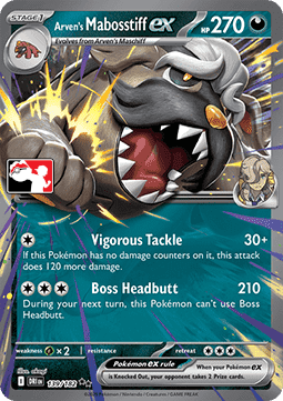Arven's Mabosstiff ex Play! Pokémon Prize Pack Series Eight #139