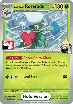 Cynthia's Roserade Play! Pokémon Prize Pack Series Eight #008