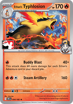 Ethan's Typhlosion Play! Pokémon Prize Pack Series Eight #034