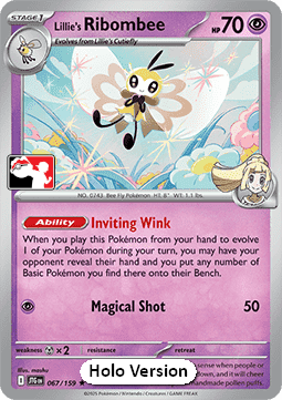 Lillie's Ribombee Play! Pokémon Prize Pack Series Eight #067