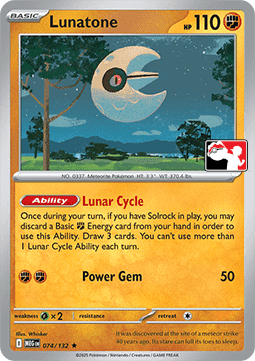 Lunatone - Play! Pokémon Prize Pack Series Eight #074
