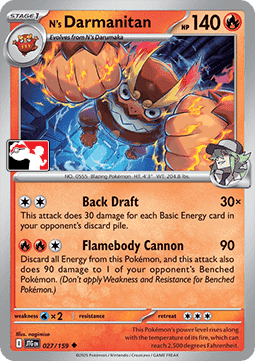 N's Darmanitan Play! Pokémon Prize Pack Series Eight #027