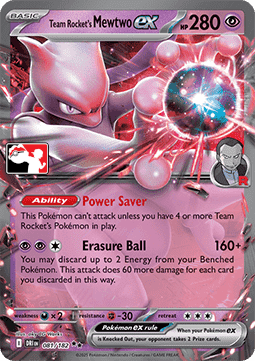 Team Rocket's Mewtwo ex Play! Pokémon Prize Pack Series Eight #081