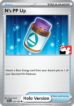 N's PP Up Play! Pokémon Prize Pack Series Eight #153