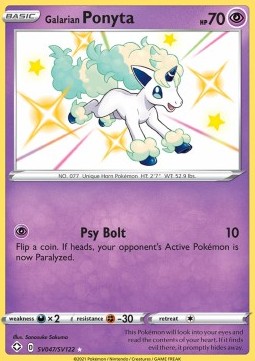 Galarian Ponyta Shining Fates #sv047/72