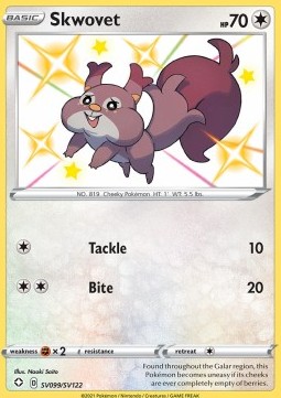 Skwovet - Shining Fates #sv099/72