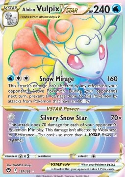 Alolan Vulpix VSTAR Silver Tempest #197/195