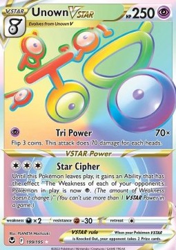 Unown VSTAR - Silver Tempest #199/195