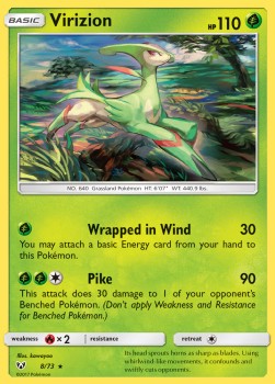 Virizion - Shining Legends #8/73