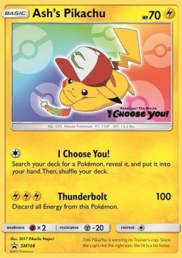 Ash's Pikachu SM Black Star Promos #108/248