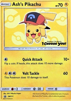 Ash's Pikachu SM Black Star Promos #111/248