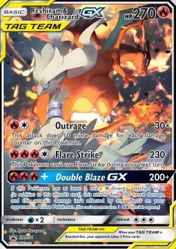 Reshiram & Charizard GX SM Black Star Promos #201/248