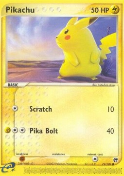 Pikachu - EX Sandstorm #72